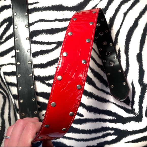 Red Alternative Studded Belt - Picture 2 of 2
